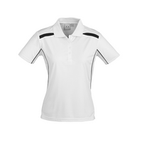 Biz Collection Ladies United Polo White/Black