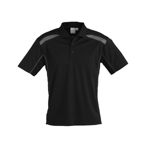 Biz Collection Mens United Polo Black/Ash