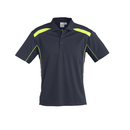 Biz Collection Mens United Polo Navy/Lime