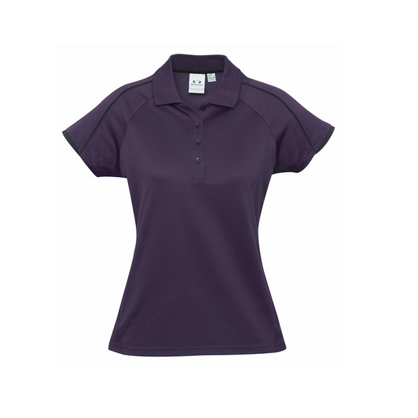 Biz Collection Ladies Blade Polo Grape/Black