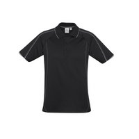 Biz Collection Mens Blade Polo Black/Slver