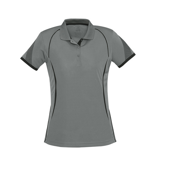 Biz Collection Ladies Razor Polo Ash/Black