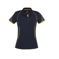 Biz Collection Ladies Razor Polo Navy/Gold