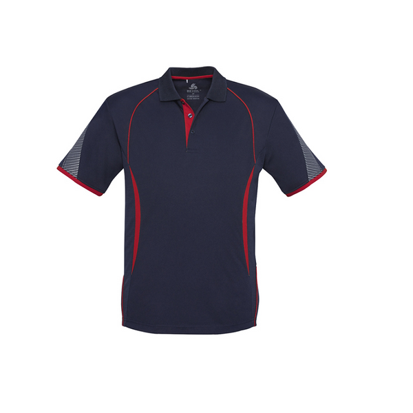 Biz Collection Mens Razor Polo Navy/Red