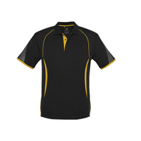 Biz Collection Mens Razor Polo Black/Gold