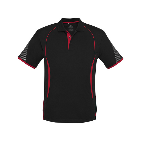 Biz Collection Mens Razor Polo Black/Red