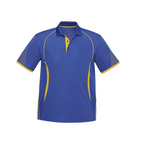 Biz Collection Mens Razor Polo Royal Blue/Gold