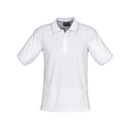 Biz Collection Mens Resort Polo White/Charcoal