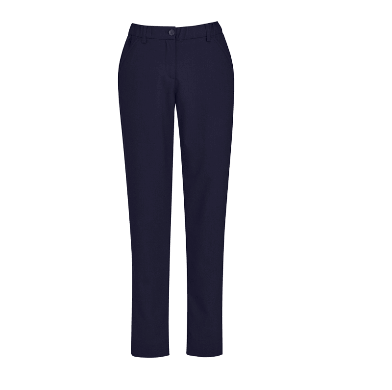 BizCare Womens Comfort Waist Slim Leg Pant Navy