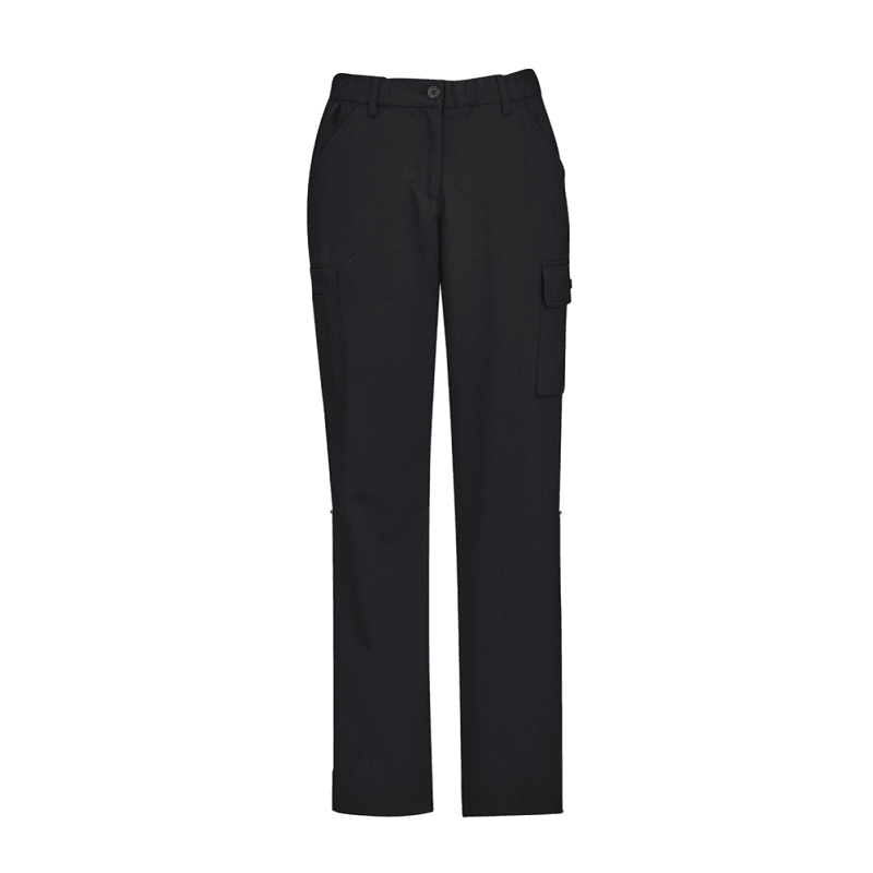 BizCare Womens Comfort Waist Cargo Pant Charcoal