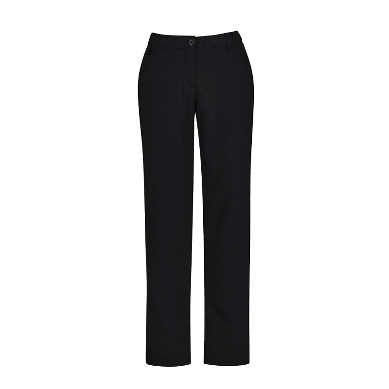 BizCare Womens Comfort Waist Straight Leg Pant Black