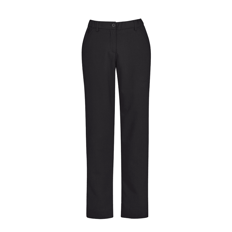 BizCare Womens Comfort Waist Straight Leg Pant Charcoal