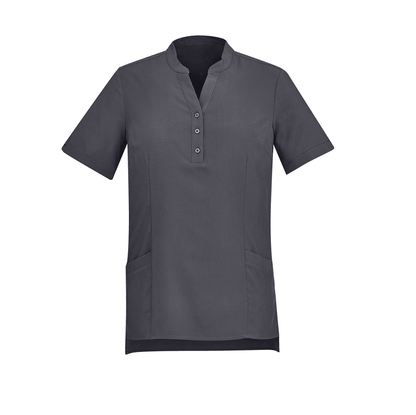 BizCare Womens Easy Stretch Tunic Charcoal