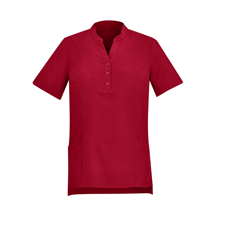 BizCare Womens Easy Stretch Tunic Cherry