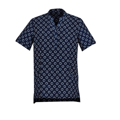 BizCare Womens Stretch Daisy Print Tunic Navy