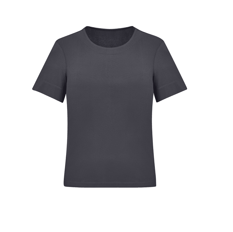 BizCare Womens Soft Jersey Top Charcoal