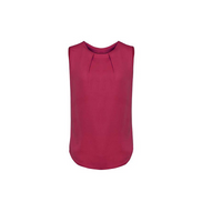 Biz Corporate Womens Estelle Pleat Blouse Raspberry