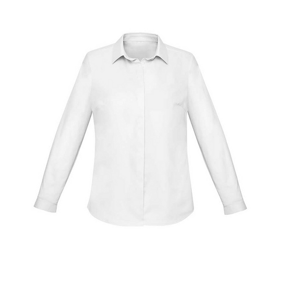 Biz Corporates Womens Charlie Long Sleeve Shirt White