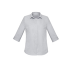 Biz Corporates Womens Charlie 3/4 Shirt Silver Chambray