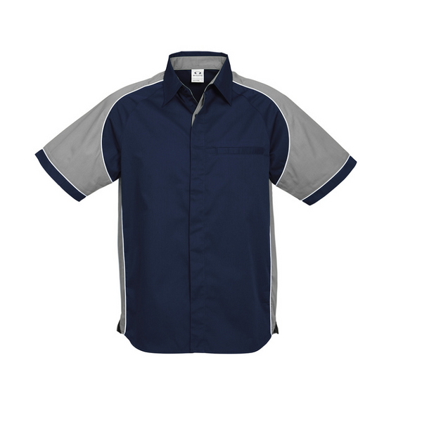 Biz Collection Mens Nitro Shirt Navy/Grey