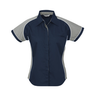 Biz Collection Ladies Nitro Shirt Navy/Grey