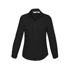 Biz Collection Ladies Madison Long Sleeve Shirt Black