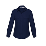 Biz Collection Ladies Madison Long Sleeve Shirt Midnight Blue