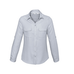 Biz Collection Ladies Madison Long Sleeve Shirt Silver