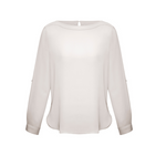 Biz Collection Ladies Madison Boatneck Blouse Ivory