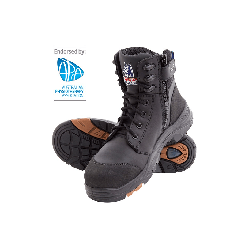 Steel blue hiking outlet boots