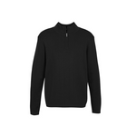 Biz Collection Mens 80/20 Wool-Rich Pullover Black
