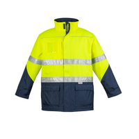 Syzmik Mens Hi Vis Storm Jacket Yellow/Navy