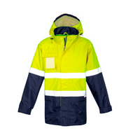 Syzmik Mens Hi Vis Ultimate Waterproof Jacket Yellow/Navy