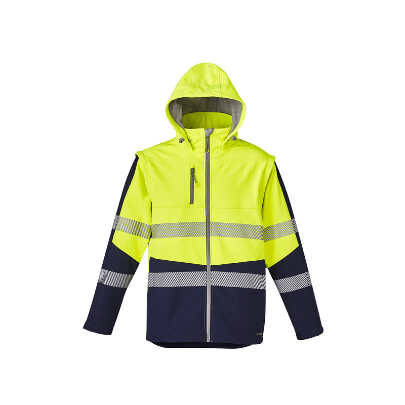 Syzmik Unisex 2 in 1 Stretch Softshell Taped Jacket Yellow/Navy