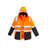 Syzmik Mens Hi Vis 4 in 1 Waterproof Jacket Orange/Navy