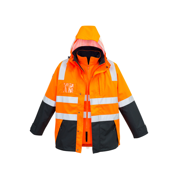 Orange waterproof outlet jacket mens