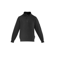 Syzmik Mens 1/4 Zip Brushed Fleece Charcoal/Black