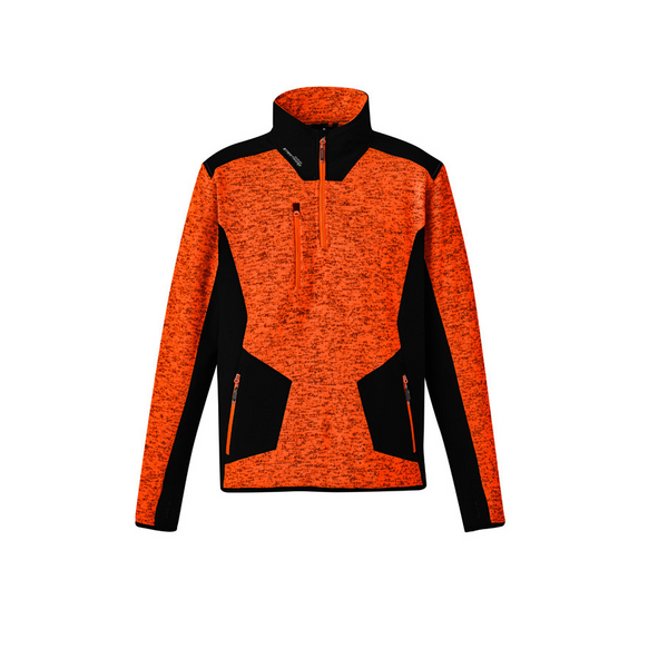 Syzmik Unisex Streetworx Reinforced 1/4 Zip Pullover Orange/Black