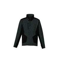 Syzmik Unisex Streetworx Reinforced 1/4 Zip Pullover Gunmetal/Black