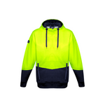 Syzmik Unisex Hi Vis Textured Jacquard Hoodie Yellow/Navy