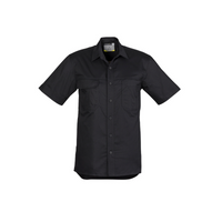 Syzmik Mens Lightweight Tradie Short Sleeve Shirt Black