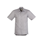 Syzmik Mens Lightweight Tradie Short Sleeve Shirt Grey