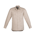 Syzmik Mens Lightweight Tradie Long Sleeve Shirt Sand