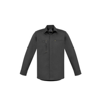 Syzmik Mens Streetworx Long Sleeve Shirt Charcoal