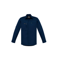 Syzmik Mens Streetworx Long Sleeve Shirt Navy