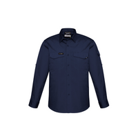 Syzmik Mens Cooling Long Sleeve Shirt Navy