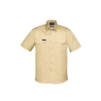 Syzmik Mens Cooling Short Sleeve Shirt Khaki