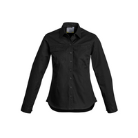 Syzmik Womens Lightweight Tradie Long Sleeve Shirt Black