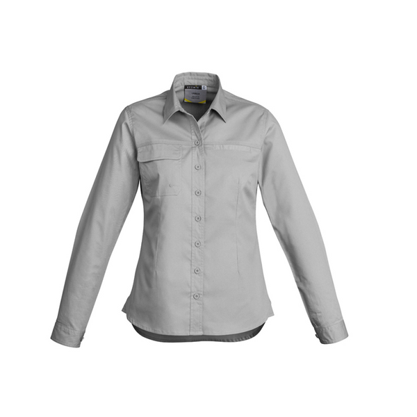 Syzmik Womens Lightweight Tradie Long Sleeve Shirt Grey