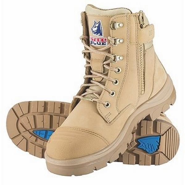 Steel Blue Southern Cross Zip Sided Safety Boot Sand